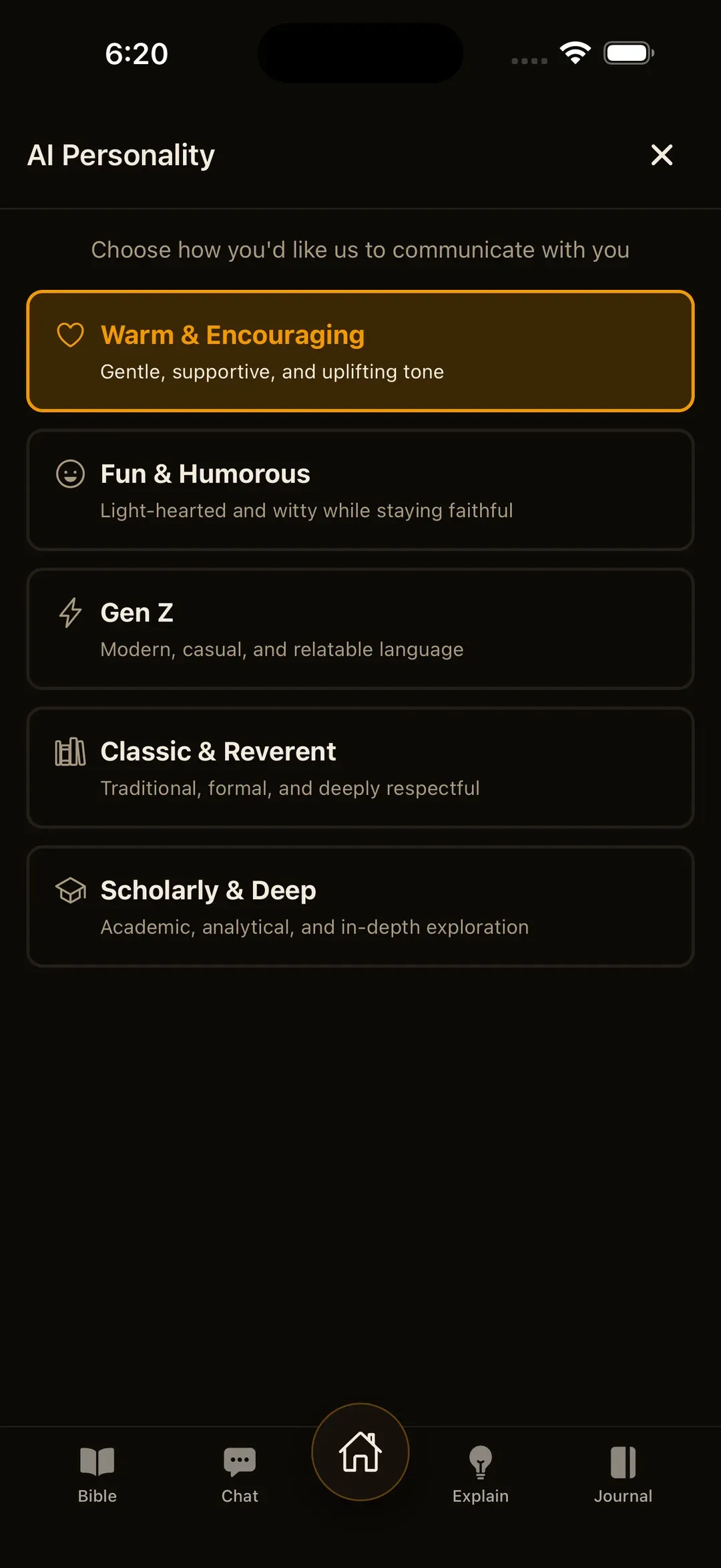 The five AI personalities in Modern Word